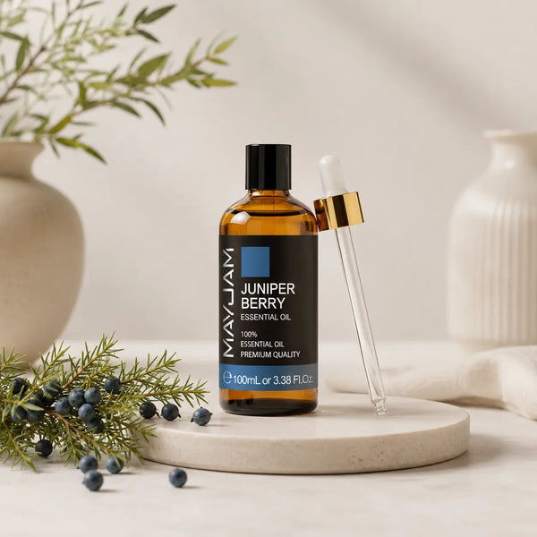 Borókabogyó illóolaj 100 ml-es borostyánszínű üvegben pipettás kupakkal