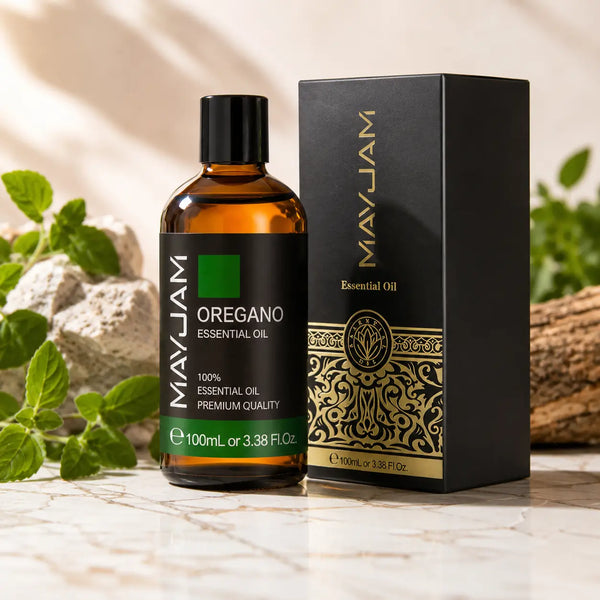 Oregánó illóolaj 100 ml díszdobozban, borostyánszínű üvegben.