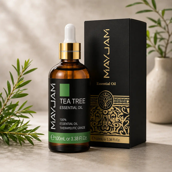 Teafaolaj 100 ml üveg és díszdoboz világos háttéren